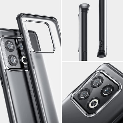Shield Frosted Acrylic Back Shock Proof Case Cover for OnePlus 10 Pro (Black)