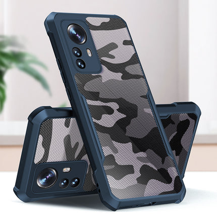 Beetle Camouflage for Xiaomi 12 PRO (5G) Back Case, Shockproof Slim Cover (Blue)