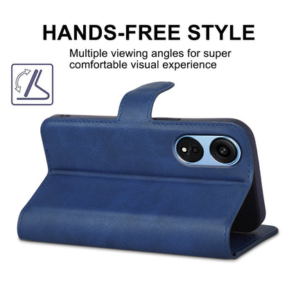Mobizang Prime Slim Magnetic Flip Cover for Oppo Reno 8T (5G) | PU Leather Shockproof Folio Case with Card Holders RFID Blocking Kickstand (Blue)