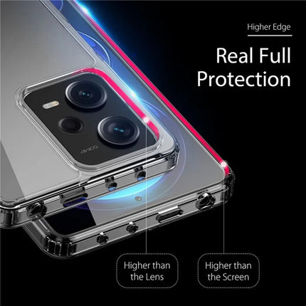 Mobizang Shield Clear Acrylic Back Shock Proof Case Cover for Redmi Note 12 Pro (Transparent)