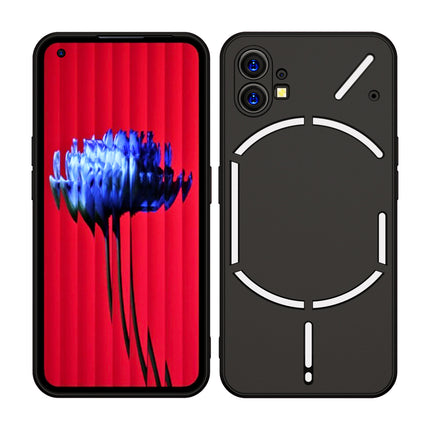Mobizang Matte Protective Lens Flexible Back Cover for Nothing Phone 2 | Slim Silicone with Soft Lining Shockproof Full Body Bumper Case (Black)