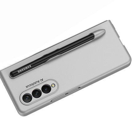 Ultra Thin Back Case for Samsung Galaxy Z Fold3 , [Inbuilt S Pen Holder] Full Body Protection Hard Back Cover , Silver