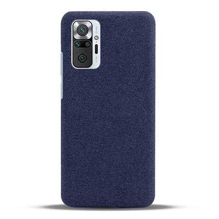 Woven Soft Fabric Case for Redmi Note 10 Pro / Note 10 Pro Max Back Cover, Shock Protection Slim Hard Anti Slip Back Cover (Blue)