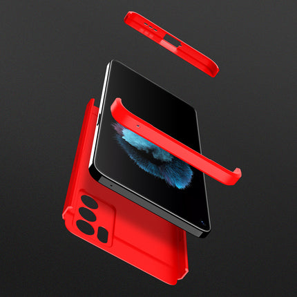 Double Dip Full 360 Protection Back Case Cover for Oppo Reno 6 (5G) (Red)