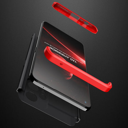 Double Dip Full 360 Protection Back Case Cover for Realme 9 PRO PLUS (Red , Black)