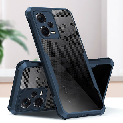 Mobizang Beetle Camouflage for Redmi Note 12 Pro Back Case| [Military Grade Protection] Shock Proof Slim Hybrid Bumper Cover (Blue)