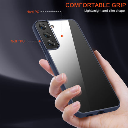 Hawkeye Clear Back Cover for Samsung Galaxy S22 Plus , Camera Lens Protector Shockproof Slim Clear Case Cover (Blue)