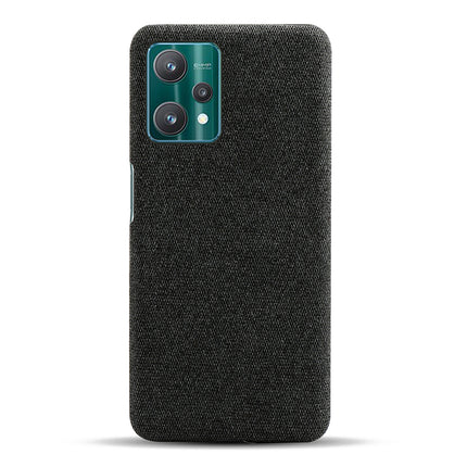 Woven Soft Fabric Case for Realme 9 Pro Back Cover, Shock Protection Slim Hard Anti Slip Back Cover (Black)