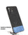 Soft Fabric & Leather Hybrid for Vivo V23 (5G) Back Cover, Shockproof Protection Slim Hard Back Case (Black ,Blue)