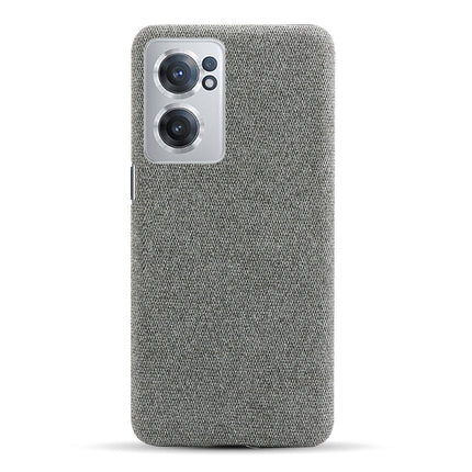 Woven Soft Fabric Case for OnePlus Nord CE 2 (5G) Back Cover, Shock Protection Slim Hard Anti Slip Back Cover (Grey)