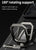 Bisen Back Cover for Oppo F19 Pro , Inbuilt Camera Slider ,Ring Stand and Card Pocket Shockproof Slim Bumper Back Case (Black)