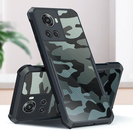 Beetle Camouflage for OnePlus 10R Back Case, [Military Grade] Shockproof Slim Cover (Black)