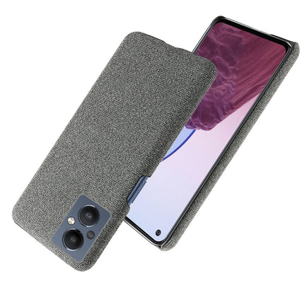 Woven Soft Fabric Case for Oppo F21 PRO (5G) Back Cover, Shock Protection Slim Hard Anti Slip Back Cover (Grey)