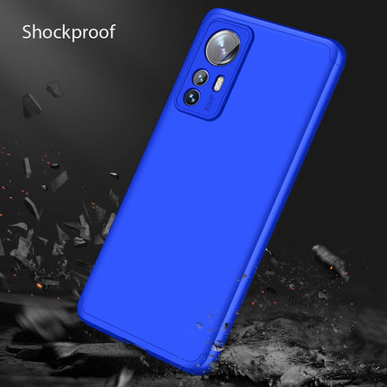 Mobizang Double Dip Full 360 Protection Back Case Cover for Redmi Note 12 Pro (Blue)