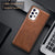 Tux Back Case For Samsung Galaxy A73 , Slim Leather Case with Soft Edge Shockproof Back Cover (Brown)