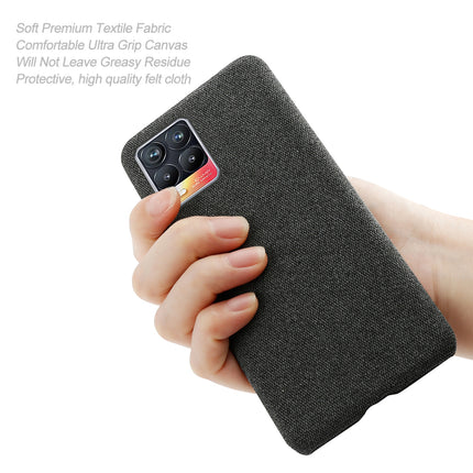 Woven Soft Fabric Case for Realme 8 Pro / Realme 8 (4G) Back Cover, Shock Protection Slim Hard Anti Slip Back Cover (Black)