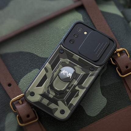 Tank Back Cover for Samsung Galaxy S20 FE , Inbuilt Ring & Slider [Military Grade Protection] Shockproof Lens Protection Case (Black)