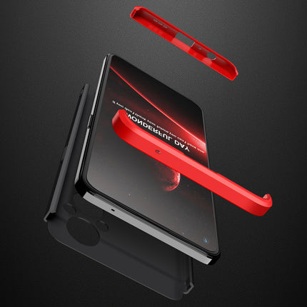 Double Dip Full 360 Protection Back Case Cover for Oppo F21 PRO (5G) (Red , Black)
