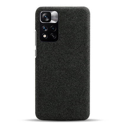 Woven Soft Fabric Case for Xiaomi 11i HyperCharge Back Cover, Shock Protection Slim Hard Anti Slip Back Cover (Black)