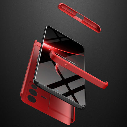 Double Dip Full 360 Protection Back Case Cover for Vivo V23 PRO (5G) (Red)