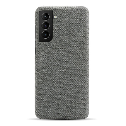 Woven Soft Fabric Case for Samsung Galaxy S22 Back Cover, Shock Protection Slim Hard Anti Slip Back Cover (Grey)