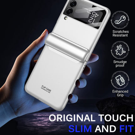 Mobizang PC Back with magnetic hinge for Galaxy Z Flip 4 - White