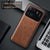 Tux Back Case for Xiaomi Mi 11 Ultra , Slim Leather Case with Soft Edge Shockproof Back Cover (Brown)