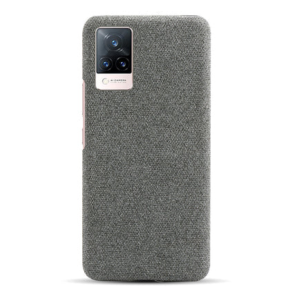 Woven Soft Fabric Case for Vivo V21 Back Cover, Shock Protection Slim Hard Anti Slip Back Cover (Grey)