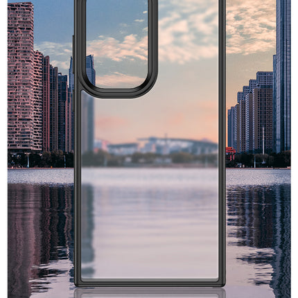 Mobizang Shield Frosted Acrylic Back Shock Proof Case Cover for Samsung Galaxy S23 Ultra (Black)