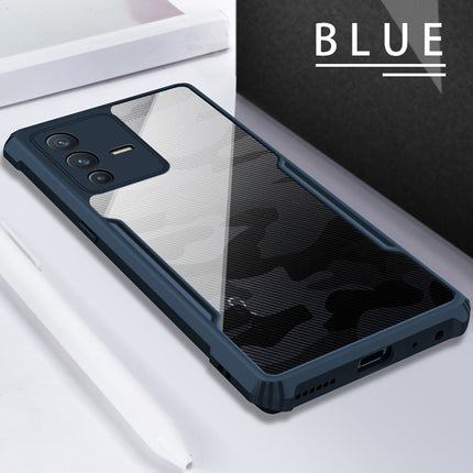 Beetle Camouflage for Vivo V23 Back Case, [Military Grade] Shockproof Slim Hybrid Cover (Blue)