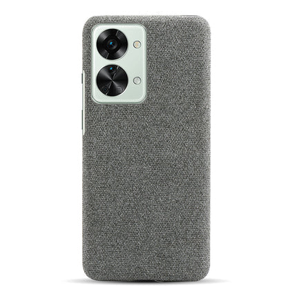 Mobizang Woven Soft Fabric Case for OnePlus Nord 2T  Back Cover,  Shock Protection Slim Hard Anti Slip Back Cover (Grey)