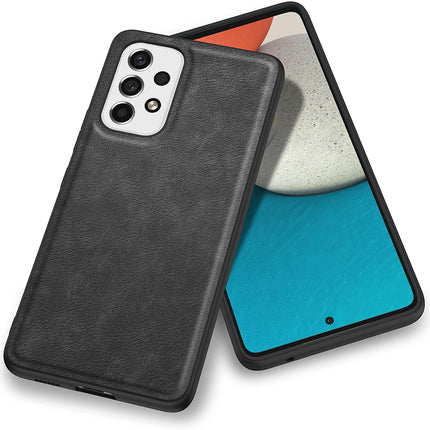 Tux Back Case for Samsung Galaxy A33 (5G), Slim Leather Case With Shockproof Back Cover (Black)
