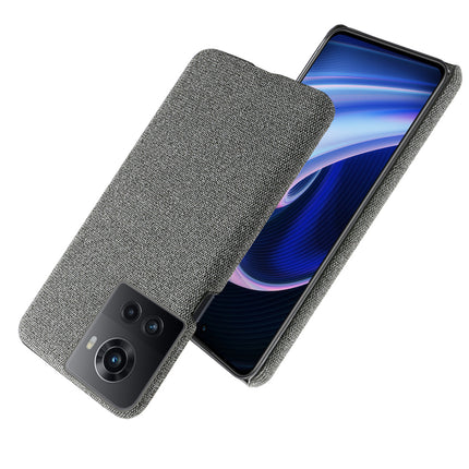 Mobizang Woven Soft Fabric Case for OnePlus 10R  Back Cover,  Shock Protection Slim Hard Anti Slip Back Cover (Grey)