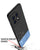 Mobizang Soft Fabric & Leather Hybrid for OnePlus 11 Back Cover | Shockproof Hybrid Slim Hard Anti Slip Back Case (Black, Blue)