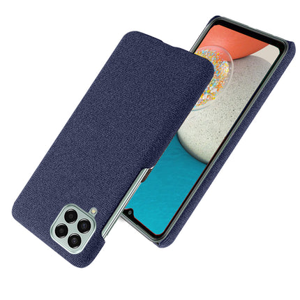 Mobizang Woven Soft Fabric Case for Samsung Galaxy M53 (5G) Back Cover,  Shock Protection Slim Hard Anti Slip Back Cover (Blue)