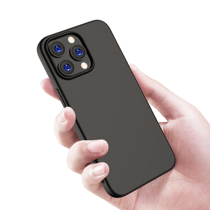 Mobizang Matte Protective Lens Flexible Back Cover for Apple iPhone 15 Pro | Slim Silicone with Soft Lining Shockproof Full Body Bumper Case (Black)