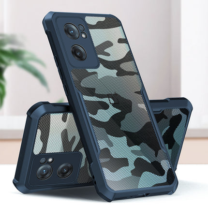 Beetle Camouflage for OnePlus Nord CE 2 Back Case, [Military Grade] Shockproof Slim Hybrid Cover (Blue)