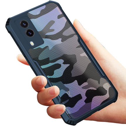 Beetle Camouflage for Vivo V21E (5G) Back Case, [Military Grade Protection] Shock Proof Slim Hybrid Bumper Cover (Blue)