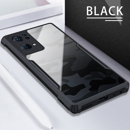 Beetle Camouflage for Oppo Reno 7 Pro (5G) Back Case, [Military Grade Protection] Shock Proof Slim Hybrid Bumper Back Cover , Black