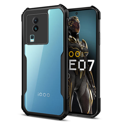 Mobizang Beetle for IQOO NEO 7 (5G) Back Case | [Military Grade Protection] Shock Proof Slim Hybrid Bumper Cover (Black)