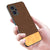 Soft Fabric & Leather Hybrid Protective Case Cover for Realme 9i (Brown)