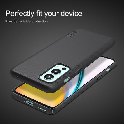 Nillkin Super Frosted Shield Hard Back Cover Case for Oneplus Nord 2 (5G) (Black)