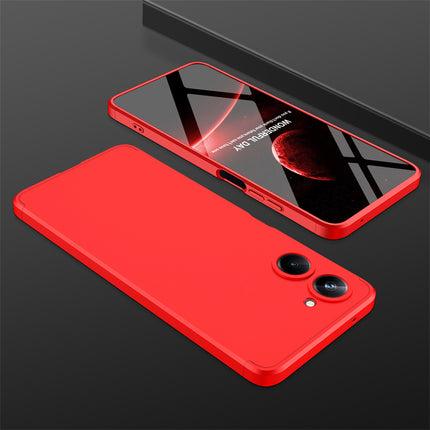 Mobizang Double Dip Full 360 Protection Back Case Cover for Realme 10 Pro (Red)