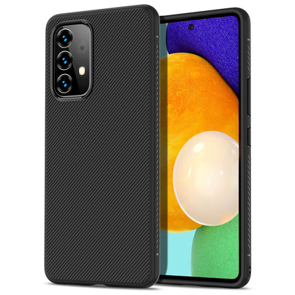 Twill Shock Proof Soft Flexible Back Case Cover for Samsung Galaxy A53  (Black)