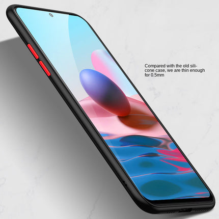 Paper Thin Back Cover For Xiaomi Redmi Note 10 /  Note 10S , Super Slim Matte Translucent Full Protection Back Case (Black)