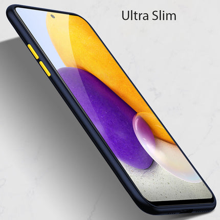 Camouflage Paper Thin Back Cover For Samsung Galaxy A32 , Super Slim Matte Translucent Full Protection Back Case (Blue)