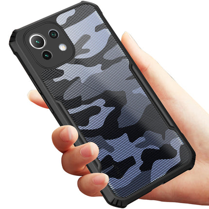 Beetle Camouflage for Mi 11 Lite Back Case, [Military Grade Protection] Shock Proof Slim Hybrid Bumper Cover (Black)