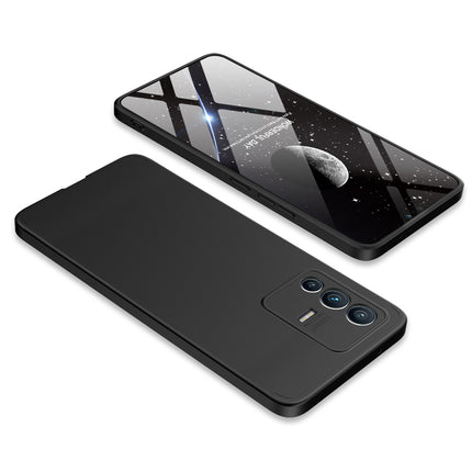 Double Dip Full 360 Protection Back Case Cover for Vivo V23 (5G) (Black)