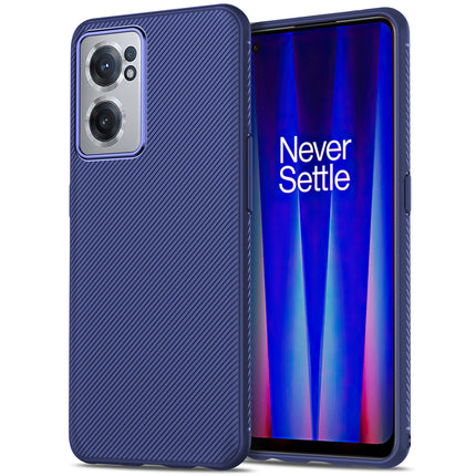 Twill Shockproof Soft Flexible Back Case Cover for OnePlus Nord CE 2 (Blue)