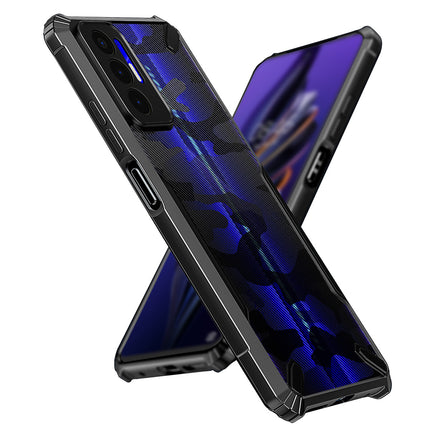Mobizang Bull Camouflage Back Cover for Tecno Pova 3 , [Military Grade Protection] Shock Proof Slim Hybrid Bumper Case (Black)